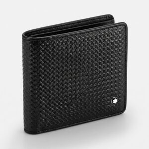 Premium black textured bifold wallet for men